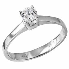 Μονόπετρο δαχτυλίδι Κ18 με διαμάντι μπριγιάν 047048