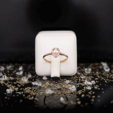 Ροζ gold δαχτυλίδι Κ18 Morganite and Diamonds 048530